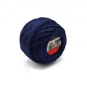 Cotone Perlè DMC n 8 gomitolo 10g Blu 336
