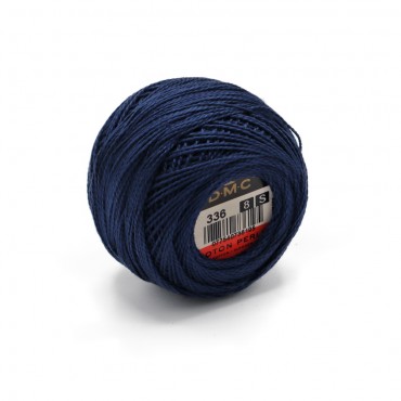 Cotone Perlè DMC n 8 gomitolo 10g Blu 823