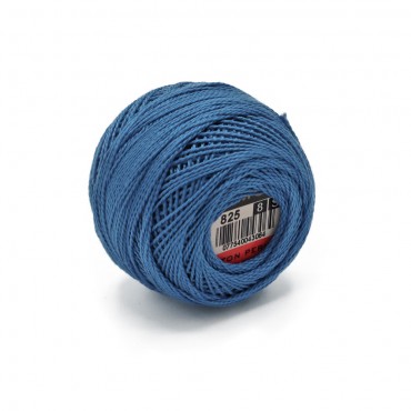 Cotone Perlè DMC n 8 gomitolo 10g Blu 825