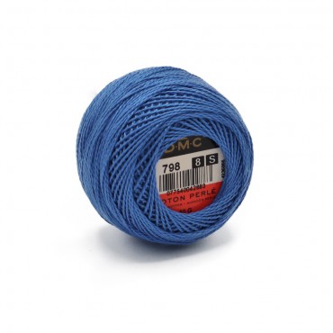 Cotone Perlè DMC n 8 gomitolo 10g Azzurro 798