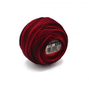Cotone Perlè DMC n 8 gomitolo 10g Bordeaux 115