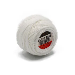 DMC Pearl Cotton No 8 10g ball Bianco blanc