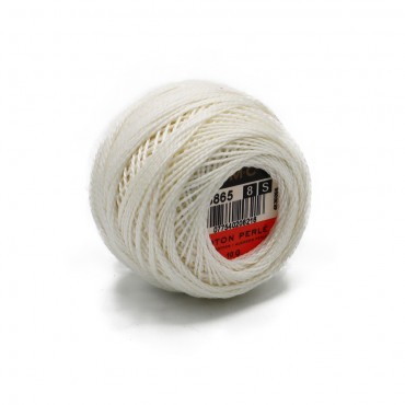 Cotone Perlè DMC n 8 gomitolo 10g Bianco 3865