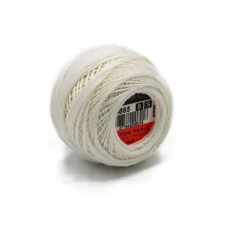 DMC Pearl Cotton No 8 10g ball Bianco 3865