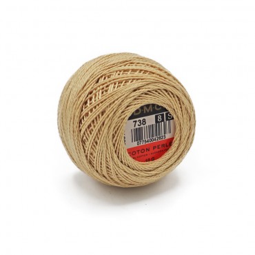 Cotone Perlè DMC n 8 gomitolo 10g Beige 738