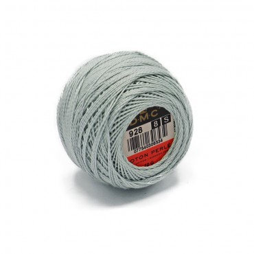 Cotone Perlè DMC n 8 gomitolo 10g Grigio Chiaro 928