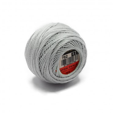 Cotone Perlè DMC n 8 gomitolo 10g Grigio Chiaro 762