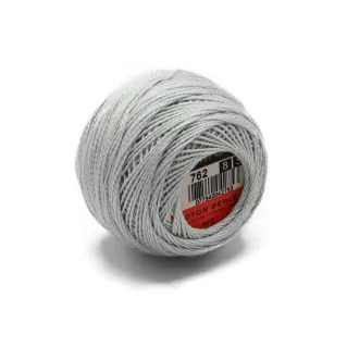 DMC Pearl Cotton No 8 10g ball Grigio Chiaro 762
