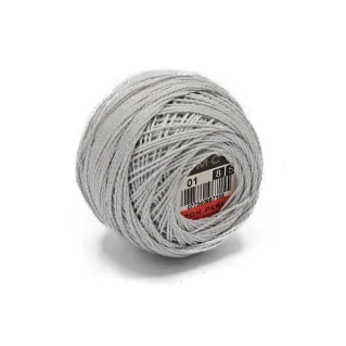 DMC Pearl Cotton No 8 10g ball Grigio Chiaro 01