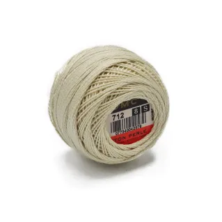 Algodón Perlé DMC n 8 ovillo 10g Ecrù 712