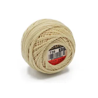 Coton perlé DMC n 8 pelote 10g Ecrù 739