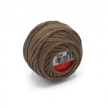Cotone Perlè DMC n 8 gomitolo 10g Tortora 840