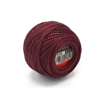 Cotone Perlè DMC n 8 gomitolo 10g Prugna 315