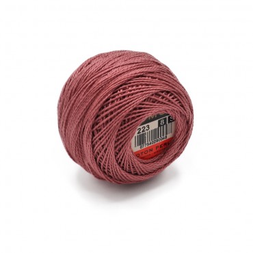 Cotone Perlè DMC n 8 gomitolo 10g Rosa Antico 223