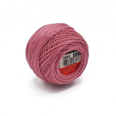 Cotone Perlè DMC n 8 gomitolo 10g Rosa Antico 3688