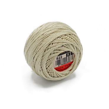 Cotone Perlè DMC n 8 gomitolo 10g Grigio Beige 822