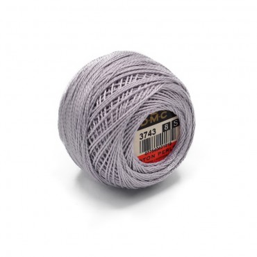 Cotone Perlè DMC n 8 gomitolo 10g Grigio Lilla 3743