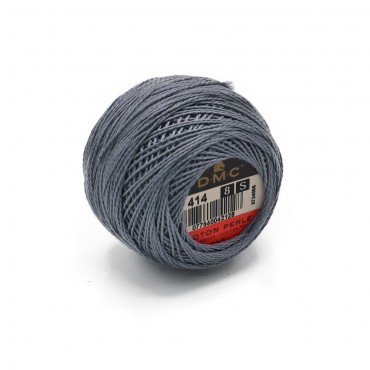 Cotone Perlè DMC n 8 gomitolo 10g Grigio Scuro 414