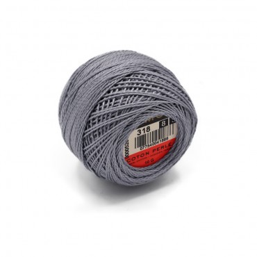 Cotone Perlè DMC n 8 gomitolo 10g Grigio Lilla 318