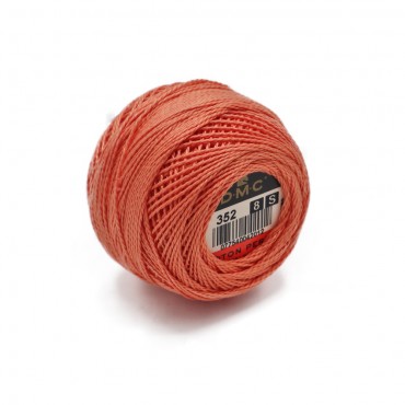 Cotone Perlè DMC n 8 gomitolo 10g Rosa Pesca 352