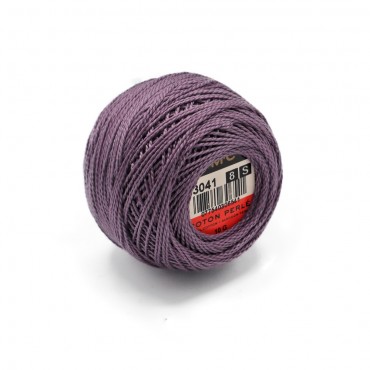 Cotone Perlè DMC n 8 gomitolo 10g Glicine Scuro 3041