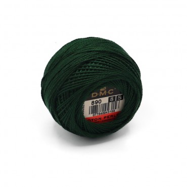 Cotone Perlè DMC n 8 gomitolo 10g Verdone 890