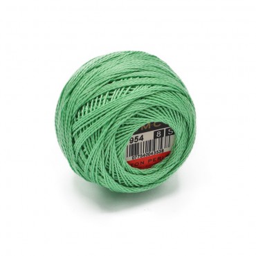 Cotone Perlè DMC n 8 gomitolo 10g Verdino 954
