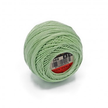 Cotone Perlè DMC n 8 gomitolo 10g Verdino 369