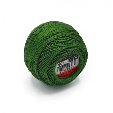 Cotone Perlè DMC n 8 gomitolo 10g Verde 905