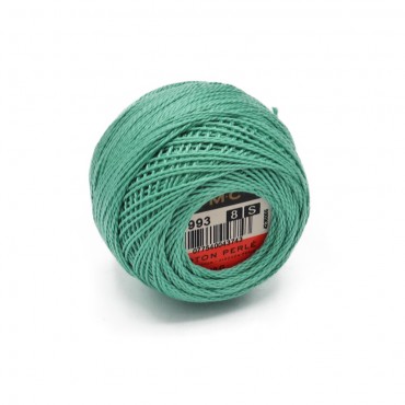 Cotone Perlè DMC n 8 gomitolo 10g Verde Turchese Chiaro 993