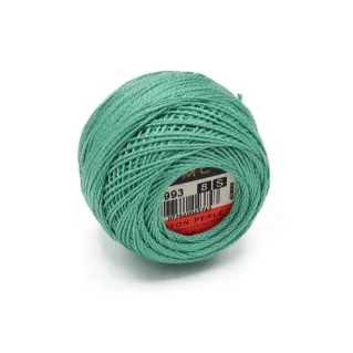 DMC Pearl Cotton No 8 10g ball Verde Turchese Chiaro 993