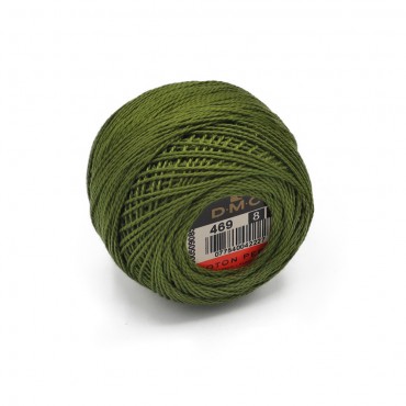 Cotone Perlè DMC n 8 gomitolo 10g Oliva 469