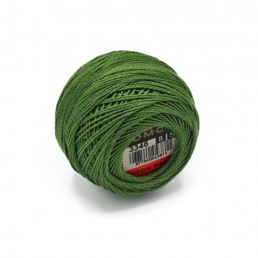 Cotone Perlè DMC n 8 gomitolo 10g Oliva 3346