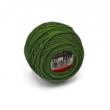 Cotone Perlè DMC n 8 gomitolo 10g Oliva 937