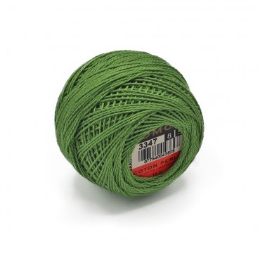 Cotone Perlè DMC n 8 gomitolo 10g Verde Chiaro 3347
