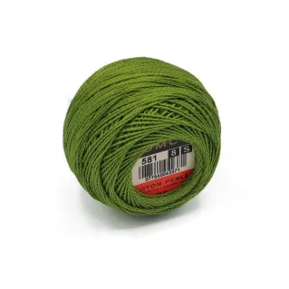 DMC Pearl Cotton No 8 10g ball Verde Chiaro 581
