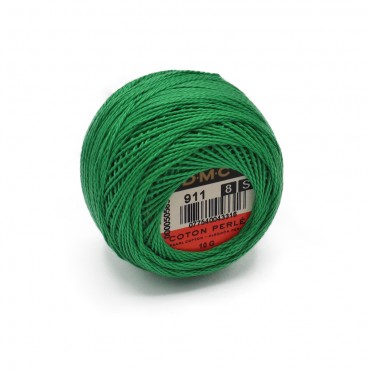 Cotone Perlè DMC n 8 gomitolo 10g Verde 911