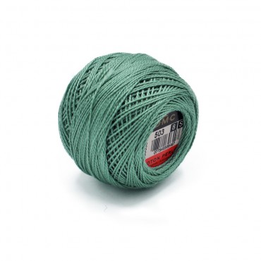 Cotone Perlè DMC n 8 gomitolo 10g Verde Acqua 503