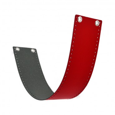 Set borsa AlexQueen fascia ecopelle per borse a uncinetto 80x14cm Rosso