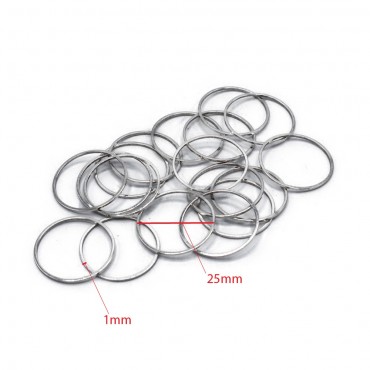 Cerchi in metallo mm25 pz10