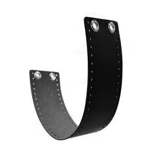 AlexQueen Mini Eco-Leather Strap Set 56x10cm Nero