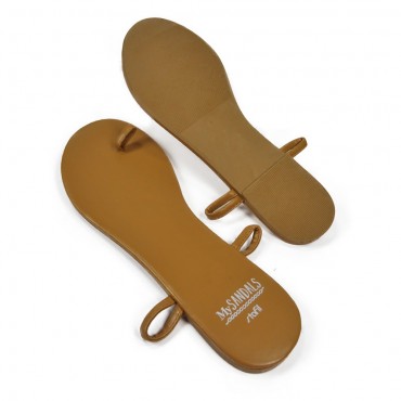 Suole per infradito Positano all'uncinetto in ecopelle Beige