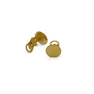 Pendientes de clip con base para aplicaciones 2pz Oro
