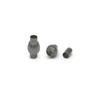Magnetic Barrel Clasps 20mm for Jewelry 2pcs Argento
