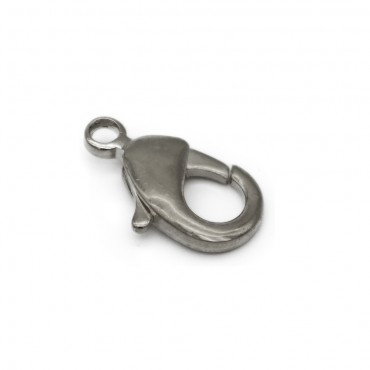 Moschettone chiusura per bijoux 27mm 1pz Argento