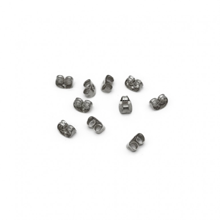 Farfalline blocca orecchini foro standard 10pz