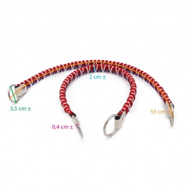 Cheope Jupiter Fabric Handles with Silver Details | Tessiland