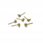 Clous avec Boule Or 4mm 6 pcs