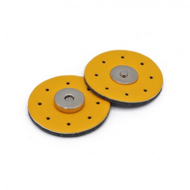 Chiusura magnetica in ecopelle cucibile per borse Giallo