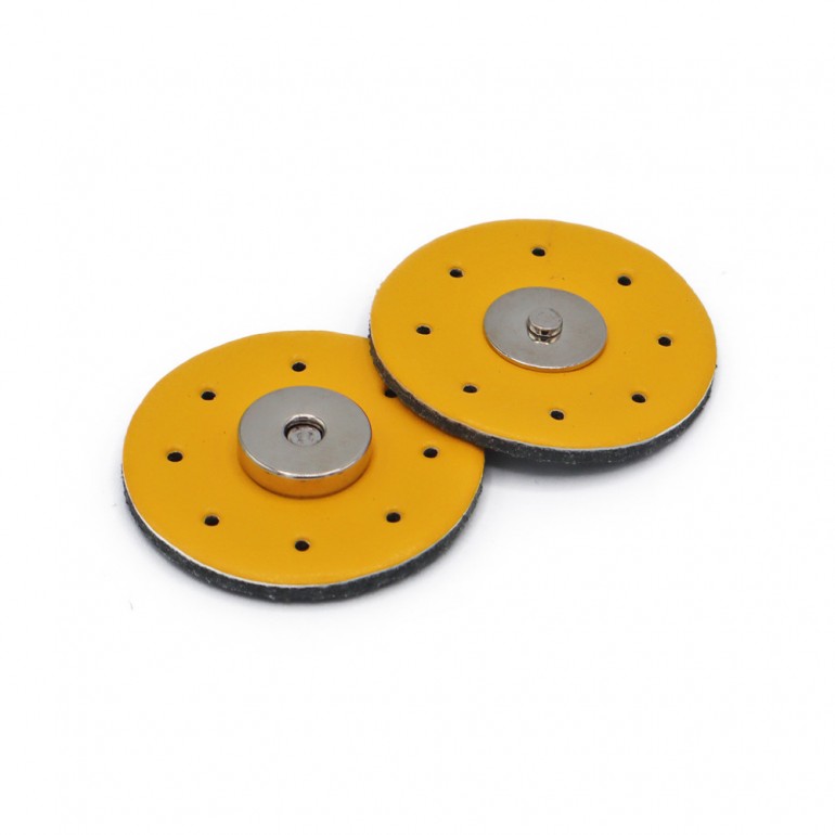 Yellow Sewable Eco-Leather Magnetic Closures | Tessiland